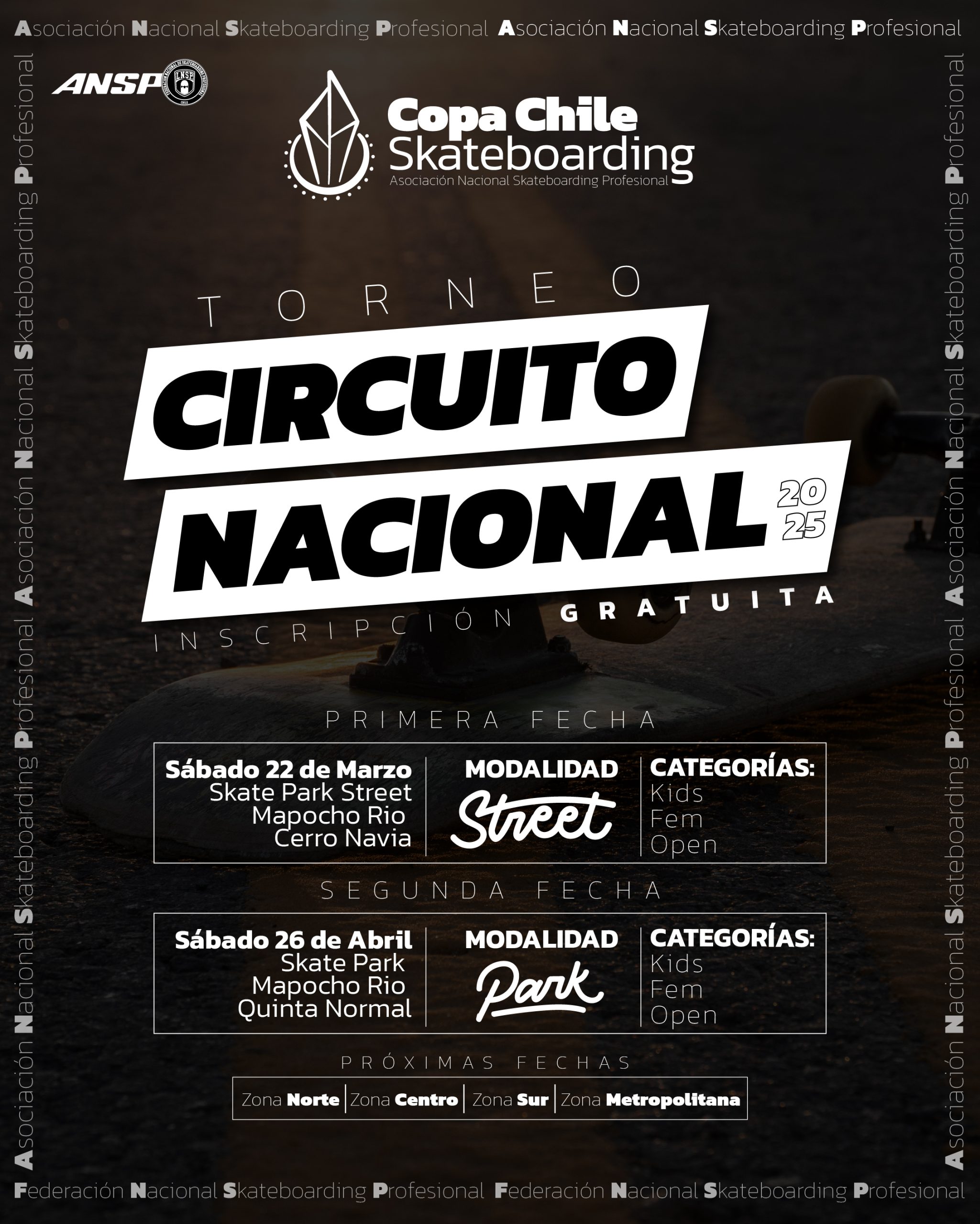 Copa Chile Skateboarding 2025: El Circuito Nacional que marcará historia